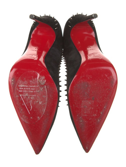Christian Louboutin Suede Studded Accents Pumps