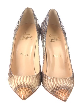 Christian Louboutin Python Animal Print Pumps