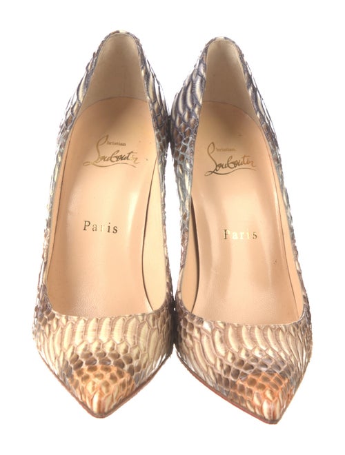 Christian Louboutin Python Animal Print Pumps