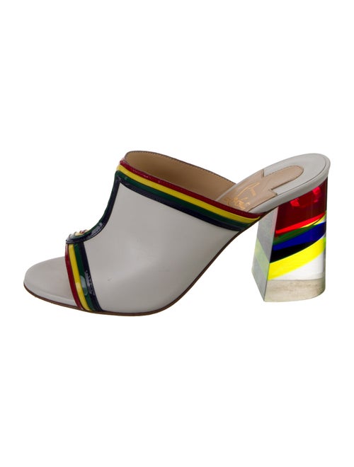 Christian Louboutin Leather Printed Slides
