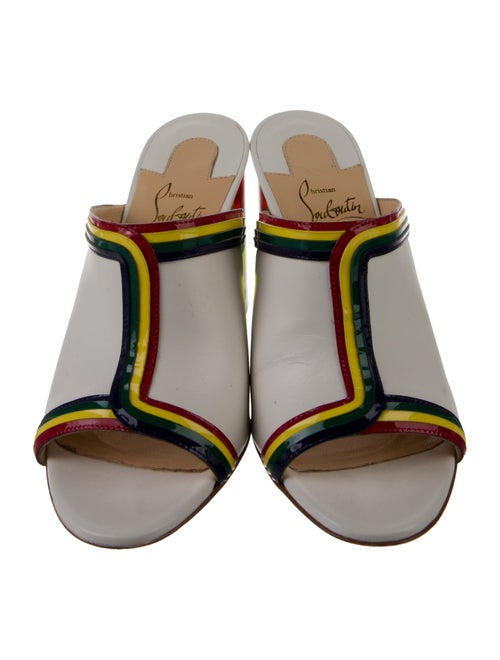 Christian Louboutin Leather Printed Slides