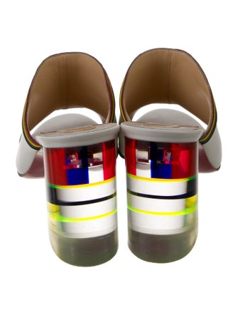Christian Louboutin Leather Printed Slides