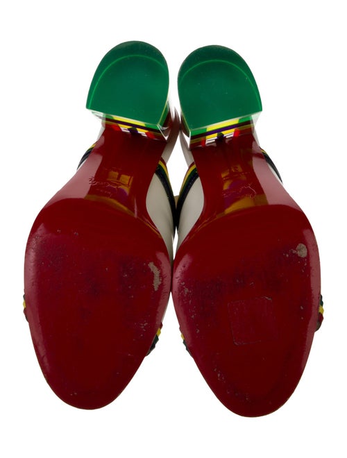 Christian Louboutin Leather Printed Slides