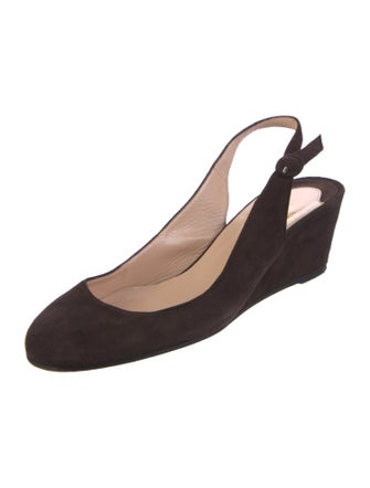 Christian Louboutin Suede Slingback Pumps