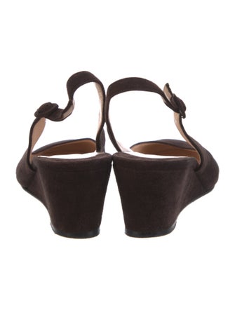 Christian Louboutin Suede Slingback Pumps