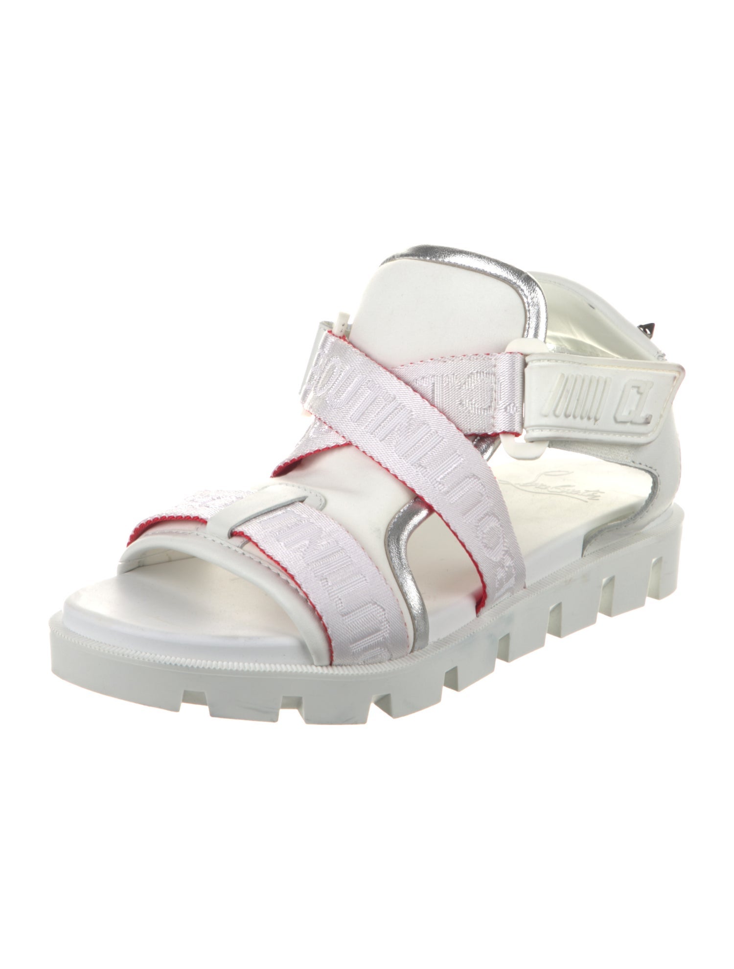 Christian Louboutin Rubber Studded Accents Gladiator Sandals