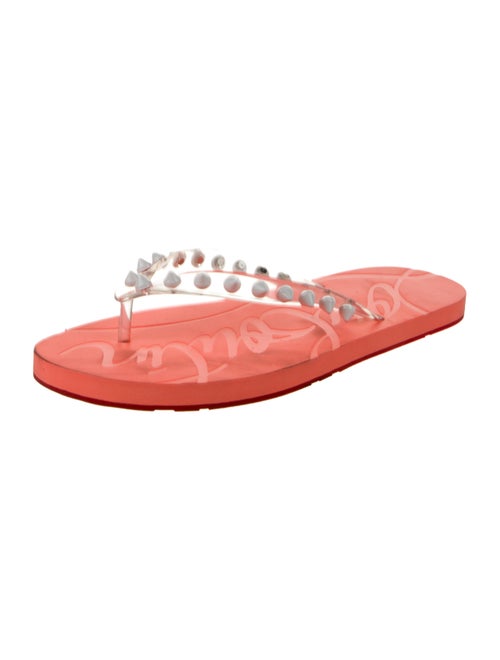 Christian Louboutin Rockstud Accents PVC Flip Flops