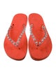 Christian Louboutin Rockstud Accents PVC Flip Flops