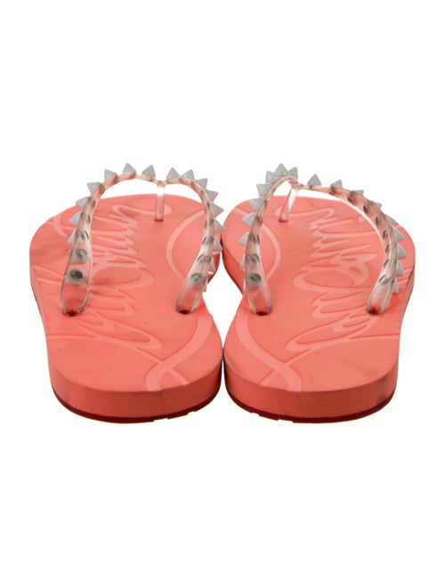 Christian Louboutin Rockstud Accents PVC Flip Flops
