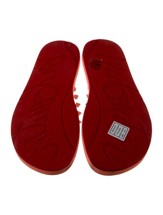 Christian Louboutin Rockstud Accents PVC Flip Flops