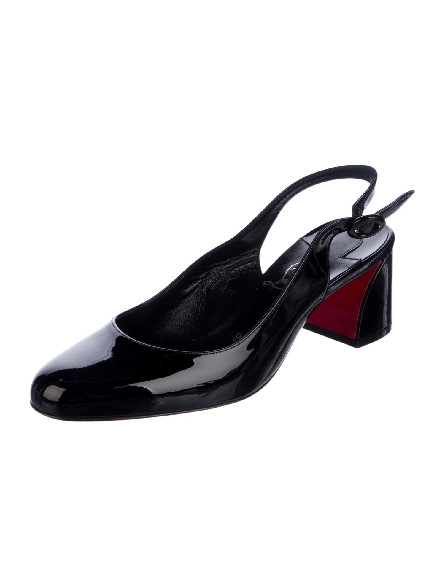 Christian Louboutin Patent Leather Slingback Pumps