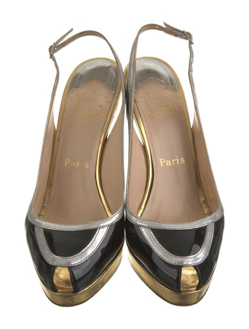 Christian Louboutin Patent Leather Slingback Pumps