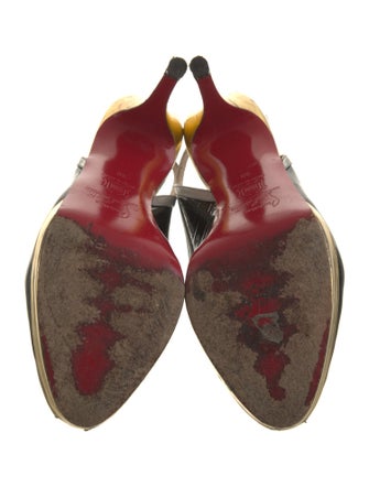 Christian Louboutin Patent Leather Slingback Pumps