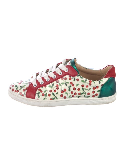 Christian Louboutin Patent Leather Printed Sneakers