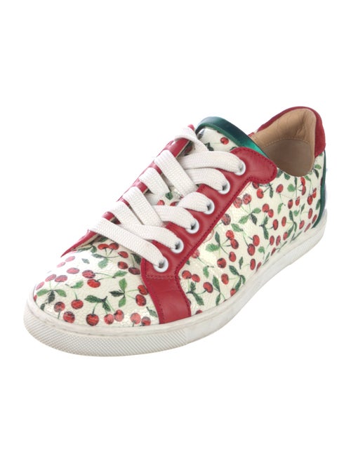 Christian Louboutin Patent Leather Printed Sneakers