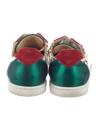 Christian Louboutin Patent Leather Printed Sneakers
