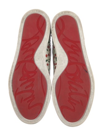 Christian Louboutin Patent Leather Printed Sneakers