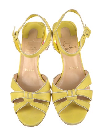 Christian Louboutin Leather Printed Sandals