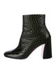 Christian Louboutin Embossed Leather Animal Print Sock Boots