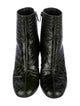 Christian Louboutin Embossed Leather Animal Print Sock Boots