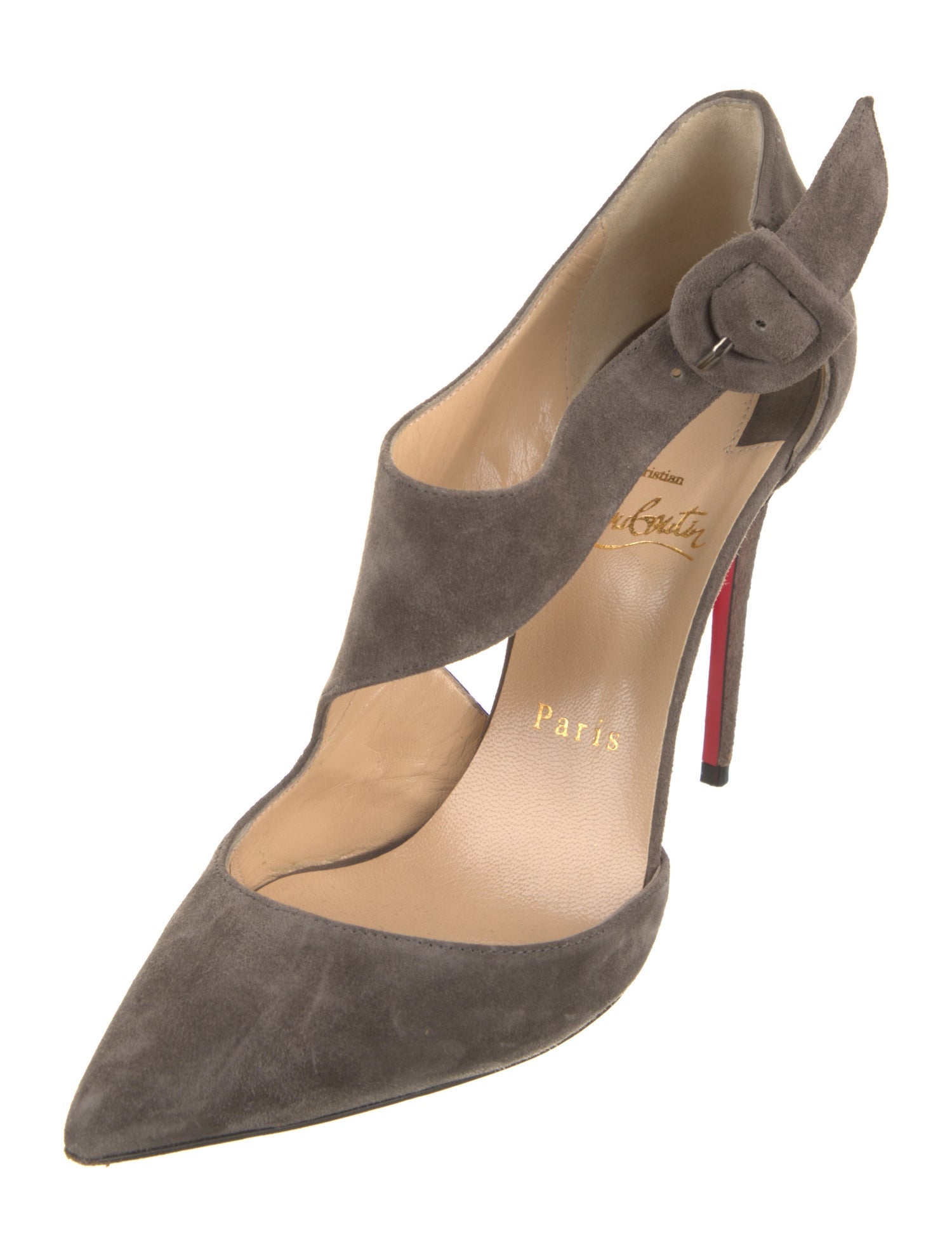 Christian Louboutin Suede D'Orsay Pumps