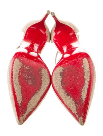 Christian Louboutin Suede T-Strap Pumps
