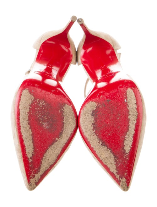 Christian Louboutin Suede T-Strap Pumps