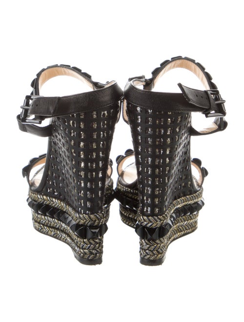 Christian Louboutin Rockstud Accents Leather Espadrilles
