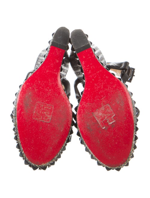 Christian Louboutin Rockstud Accents Leather Espadrilles