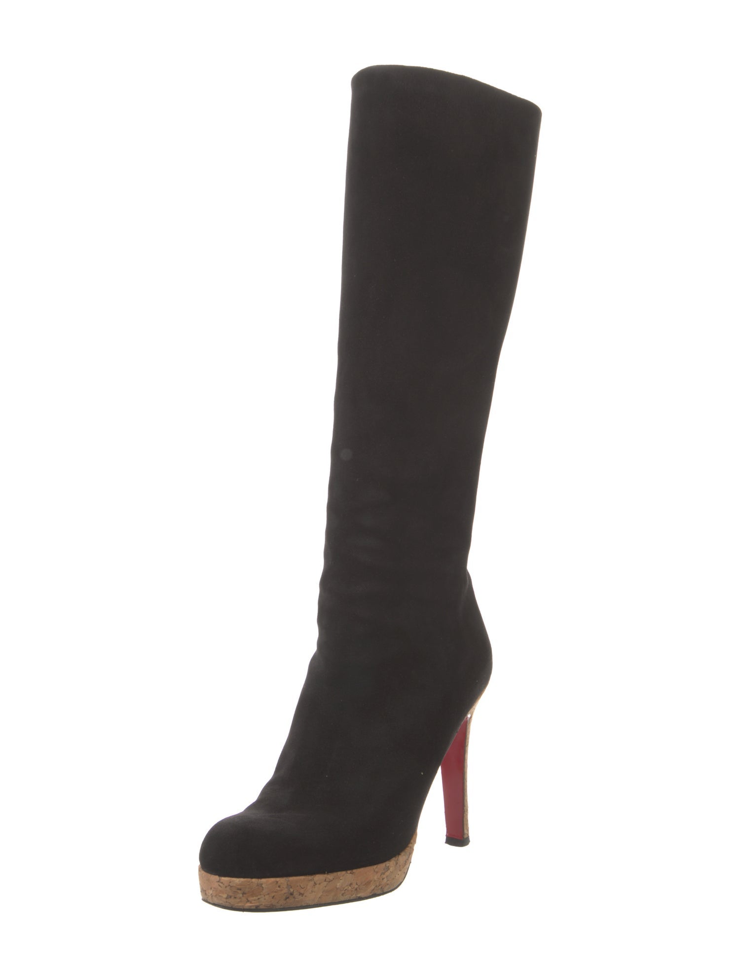 Christian Louboutin Suede Colorblock Pattern Boots