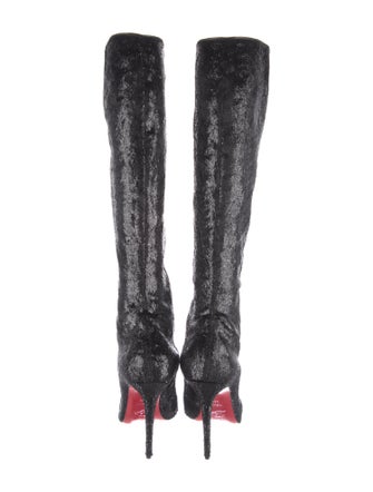 Christian Louboutin Tweed Pattern Boots