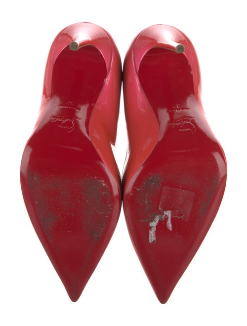 Christian Louboutin Patent Leather Scalloped Accent Pumps