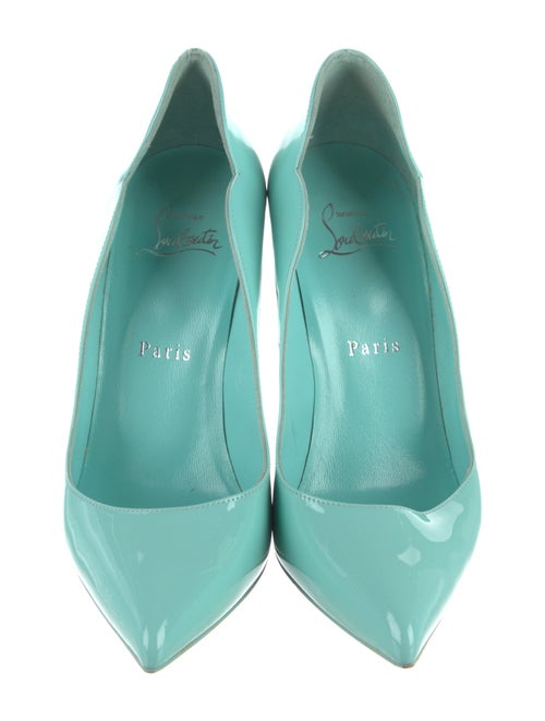 Christian Louboutin Patent Leather Scalloped Accent Pumps