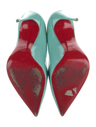 Christian Louboutin Patent Leather Scalloped Accent Pumps