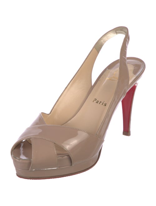 Christian Louboutin Patent Leather Slingback Pumps