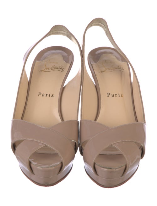 Christian Louboutin Patent Leather Slingback Pumps