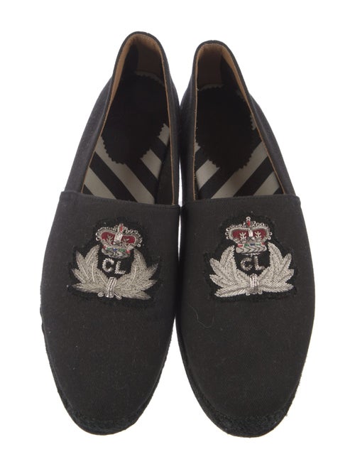 Christian Louboutin Canvas Embroidered Accent Espadrilles