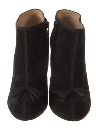 Christian Louboutin Suede Bow Accents Mules