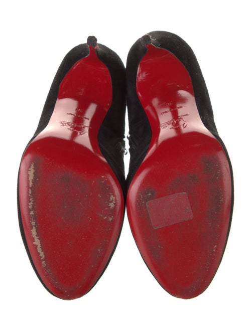 Christian Louboutin Suede Bow Accents Mules