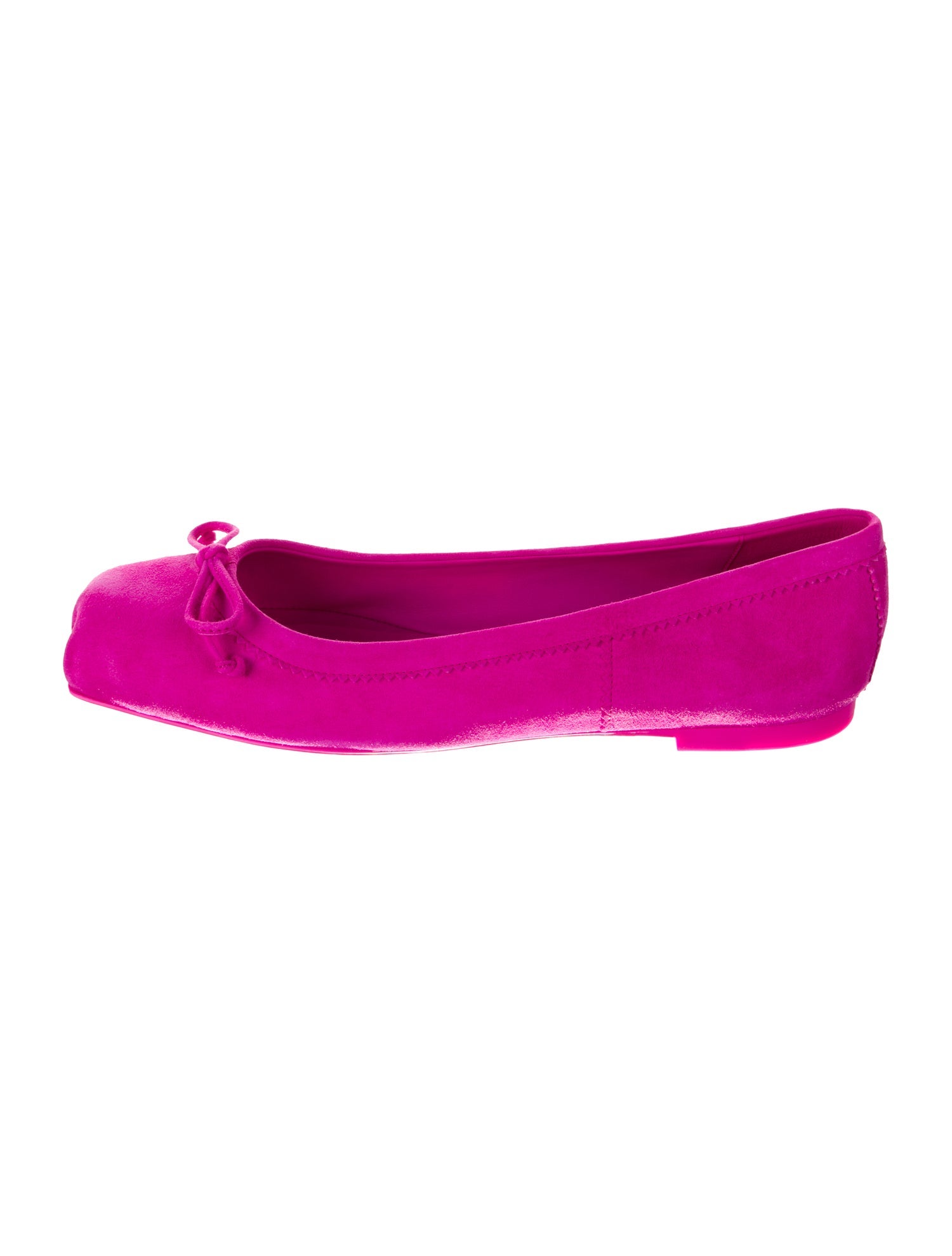 Christian Louboutin Suede Bow Accents Ballet Flats