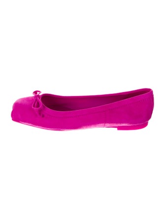 Christian Louboutin Suede Bow Accents Ballet Flats