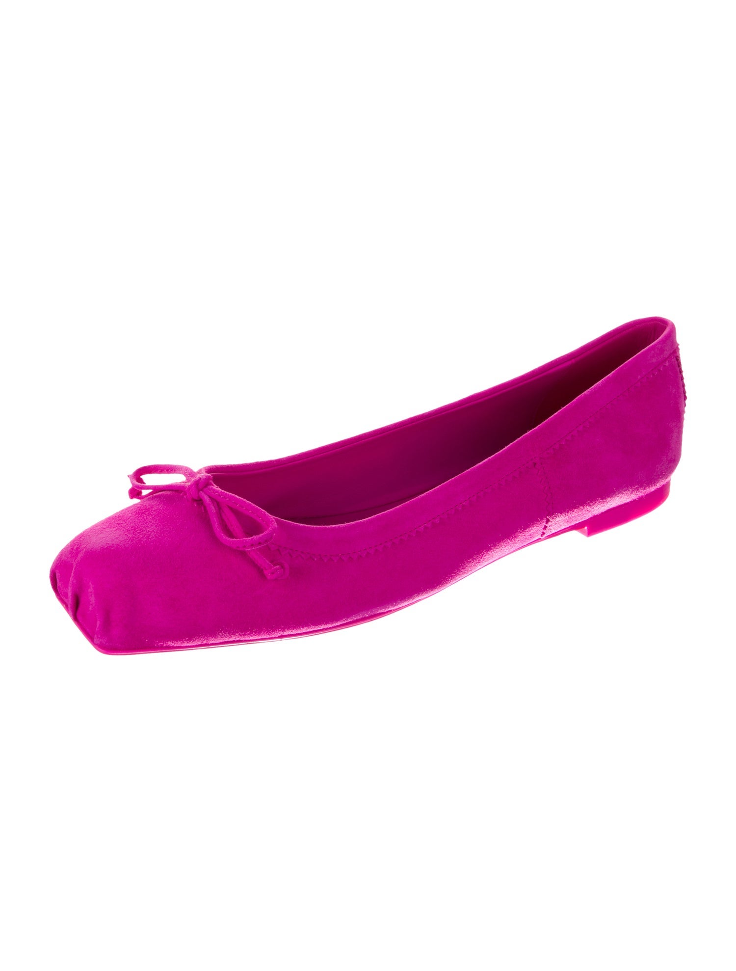Christian Louboutin Suede Bow Accents Ballet Flats