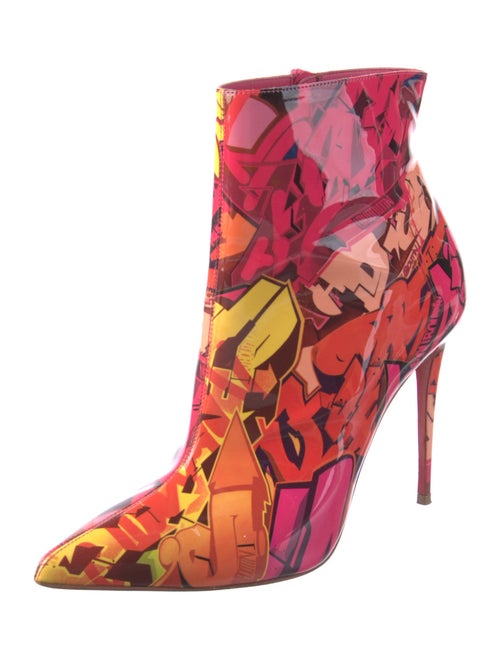 Christian Louboutin Patent Leather Printed Boots