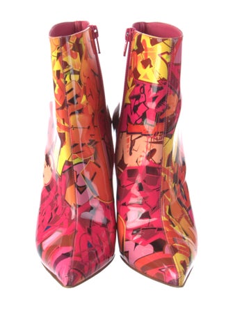 Christian Louboutin Patent Leather Printed Boots