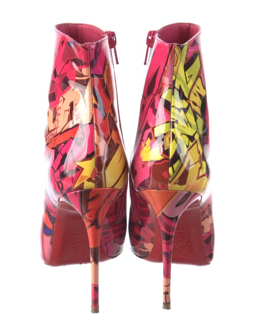 Christian Louboutin Patent Leather Printed Boots