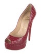 Christian Louboutin Peep Python Pumps