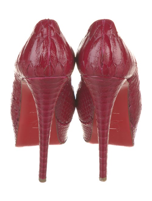 Christian Louboutin Peep Python Pumps