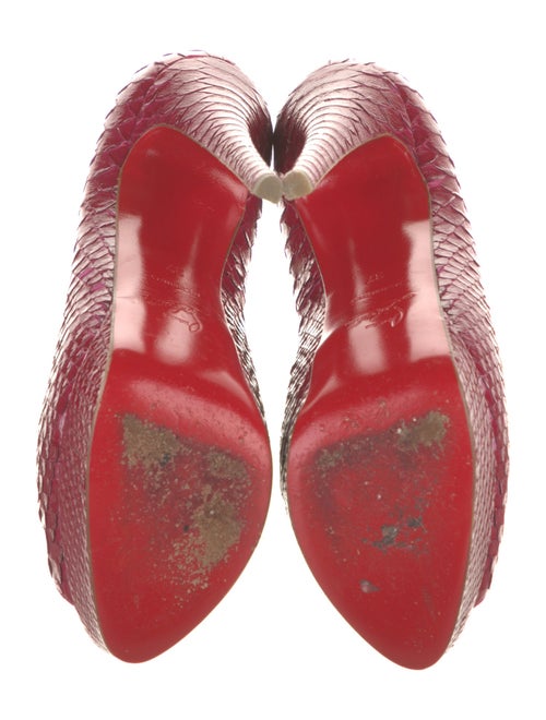 Christian Louboutin Peep Python Pumps