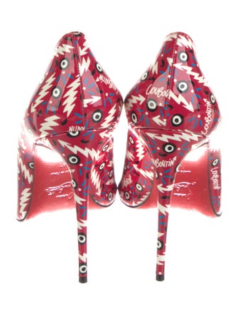 Christian Louboutin Patent Leather Printed Pumps