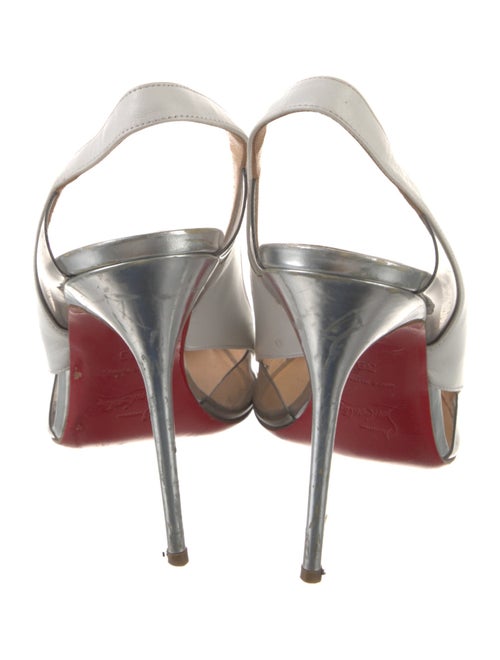 Christian Louboutin Leather Colorblock Pattern Slingback Pumps